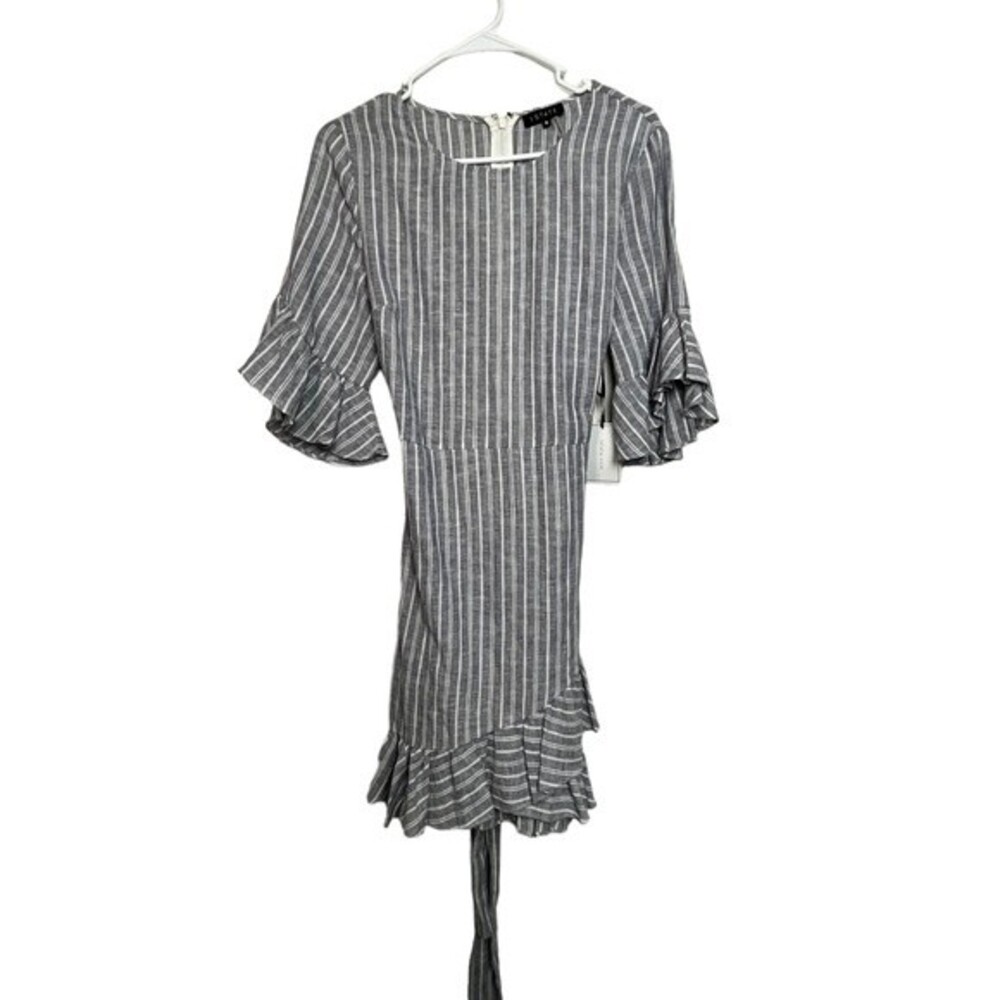NWT 1. State Blue White Knee Length Dress Size 8 Women FLAWED